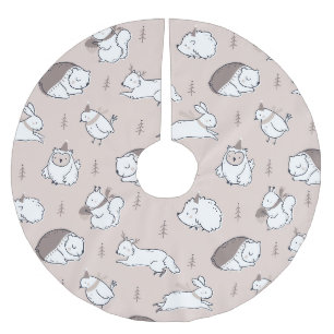 Dänische Waldtiere Weihnachtsbaumzubehör Polyester Weihnachtsbaumdecke