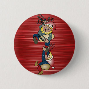 Dänische Weihnachtselfe Button