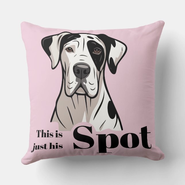 Dänischer Dogge Spot  Kissen (Rückseite)