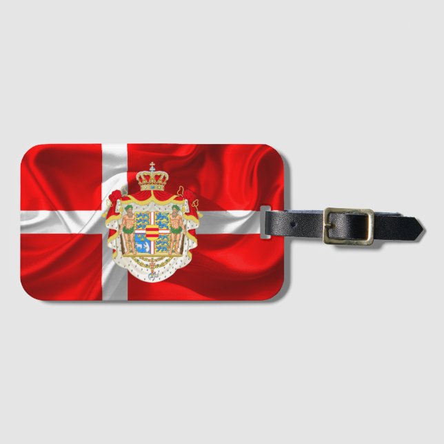 Dänischer FlaggeMantel der Arme Gepäckanhänger (Vorderseite (Horizontal))