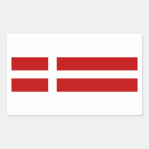 Dänischer Flaggenstoßstange Rechteckiger Aufkleber