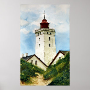 Dänischer Leuchtturm Poster