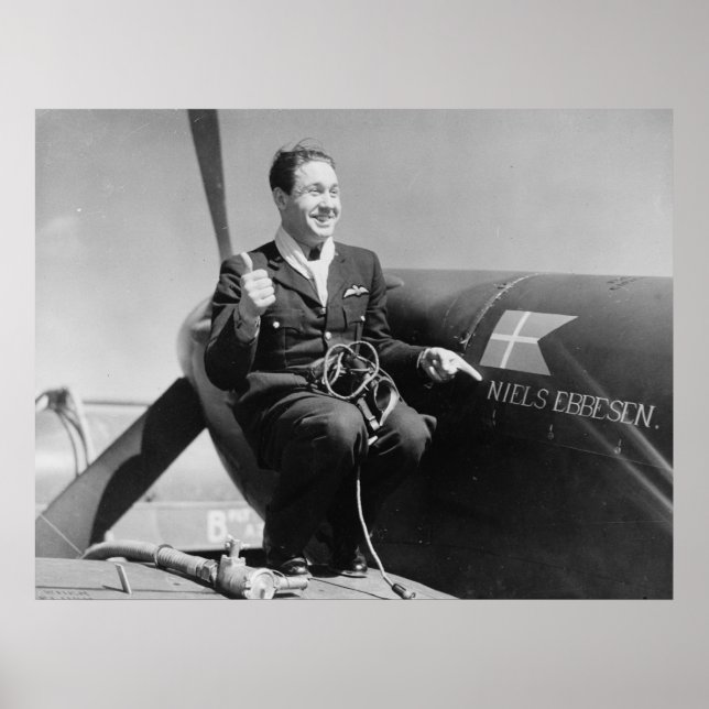 Dänischer RAF-Pilot Poster (Vorne)