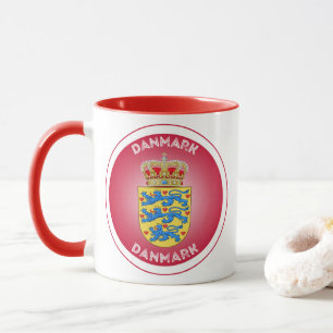 Dänischer Wappen Kreisform Tasse