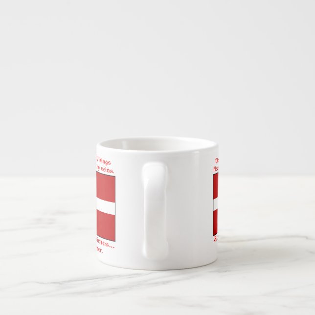 Dänisches Blut & Bier Wikinger Espressotasse (Rückseite)