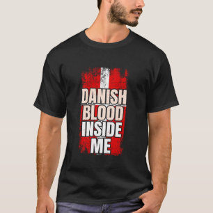 Dänisches Blut in mir Dänemark-Flagge T-Shirt