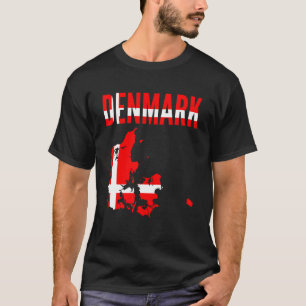 Dänisches Dänemark Landkarte Flag Not Denma T-Shirt