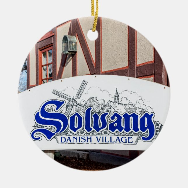 Dänisches Dorf Solvang Keramik Ornament (Vorne)