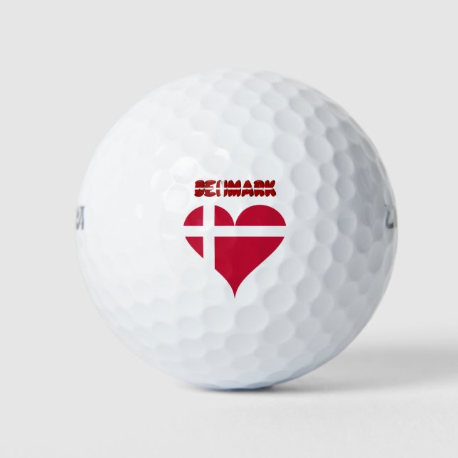 dänisches Herz Golfball (Vorderseite)