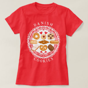 Dänisches T - Shirt-Sortiment auf Doilrot T-Shirt