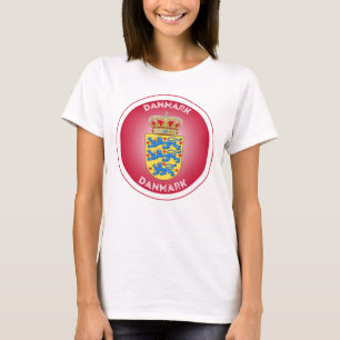 Dänisches Wappen Kreisform  T-Shirt