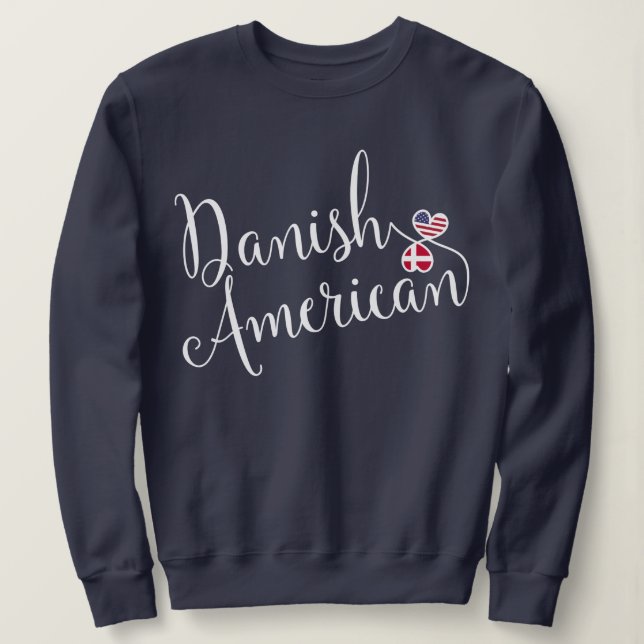 Danish American Entwinted Hearts Sweatshirt (Design vorne)