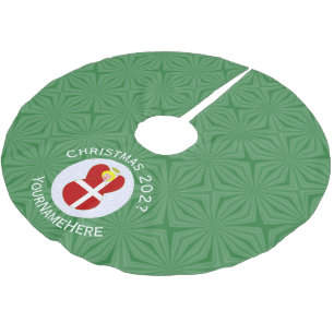 Danish Angel Christmas Flag Personalisiert Polyester Weihnachtsbaumdecke