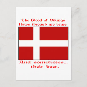 Danish Blood & Ber Viking Postkarte