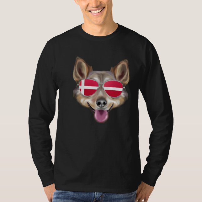 Danish Flag Cairn Terrier Dog Denmark Pocket T-Shirt (Vorderseite)