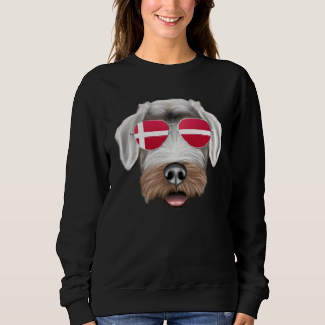 Danish Flag Chinese Shar Pei Dog Denmark Pocket Sweatshirt (Vorderseite)