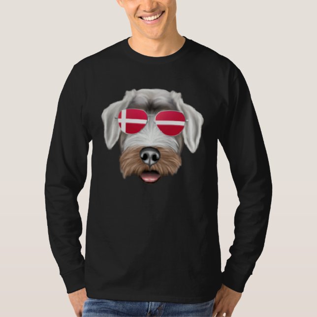 Danish Flag Chinese Shar Pei Dog Denmark Pocket T-Shirt (Vorderseite)