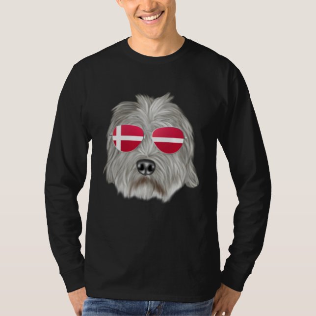 Danish Flag Dandie Dinmont Terrier Dog Denmark Poc T-Shirt (Vorderseite)
