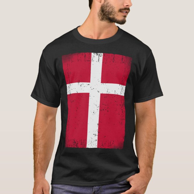 Danish Flag Denmark T-Shirt (Vorderseite)