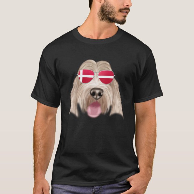 Danish Flag Grand Basset Griffon Vendeen Dog Denma T-Shirt (Vorderseite)