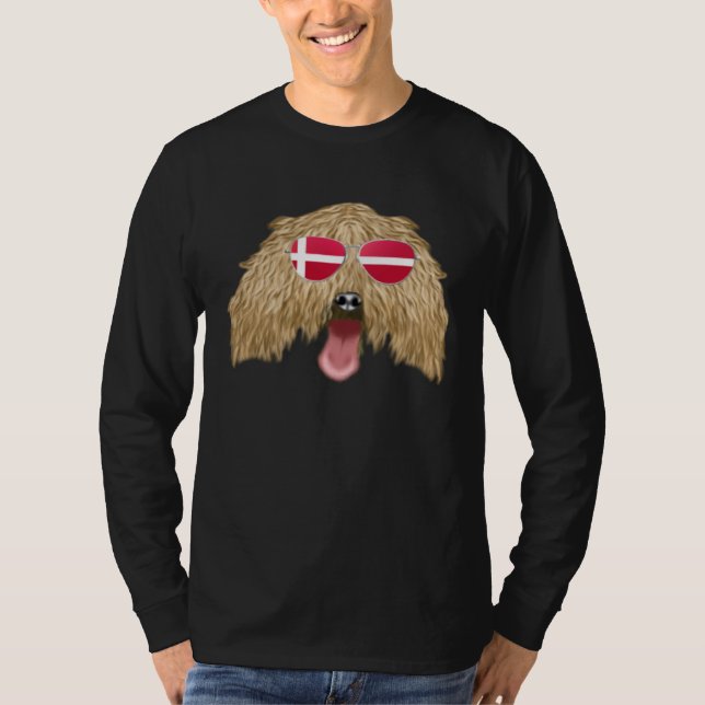 Danish Flag Italian Greyhound Dog Denmark Pocket T-Shirt (Vorderseite)
