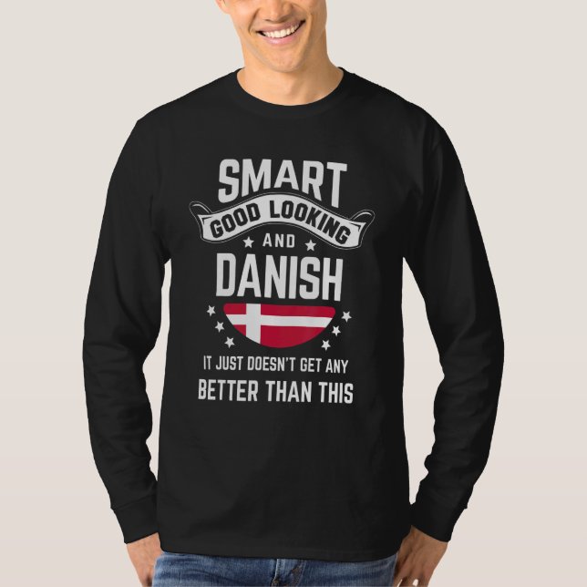 Danish Flag Native Pride  Denmark Danish Roots T-Shirt (Vorderseite)