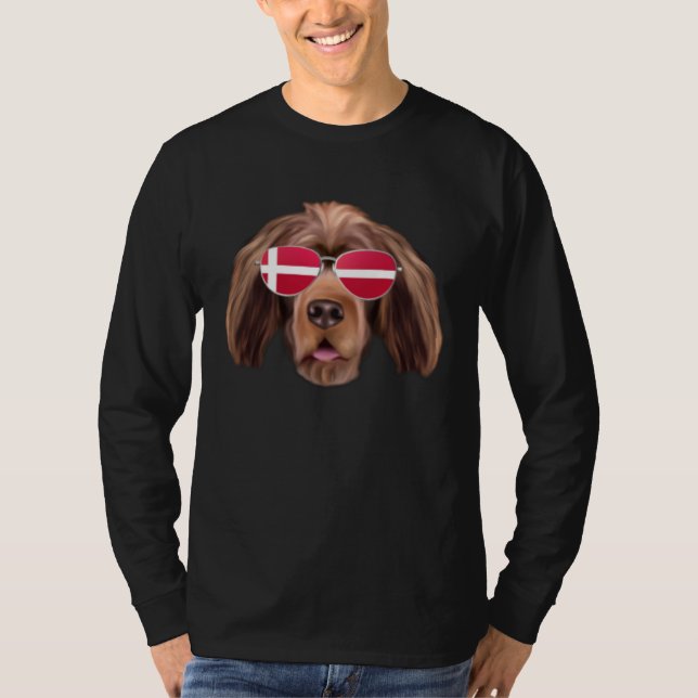 Danish Flag Staffordshire Bull Terrier Dog Denmark T-Shirt (Vorderseite)
