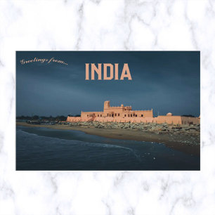 Danish Fort in Tharangambadi Indien Postkarte