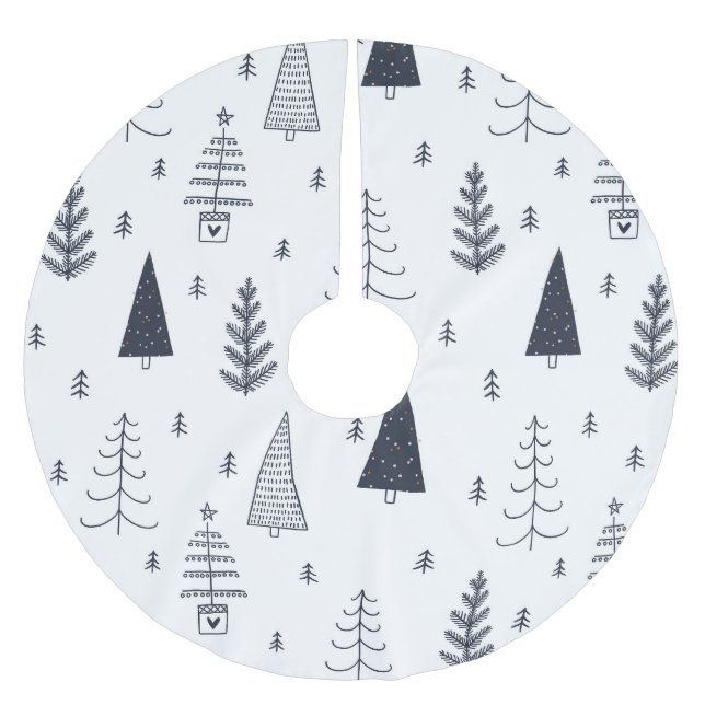 Danish Hygee Blue Weihnachtsbaumzubehör Polyester Weihnachtsbaumdecke (Vorderseite)