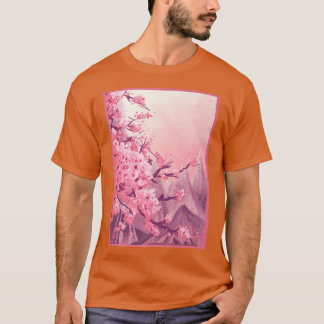 Danish Pastel Aesthetic Cherry Blossom Japanese Sa T-Shirt