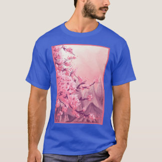 Danish Pastel Aesthetic Cherry Blossom Japanese Sa T-Shirt