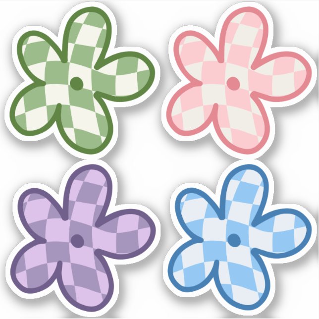 Danish Pastel Aesthetic Daisy Blume Stickers Aufkleber (Vorderseite)