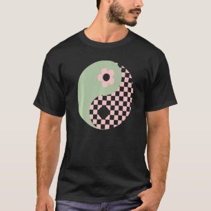 Danish Pastel Aesthetic Ying Yang Blume Yin Yang T-Shirt