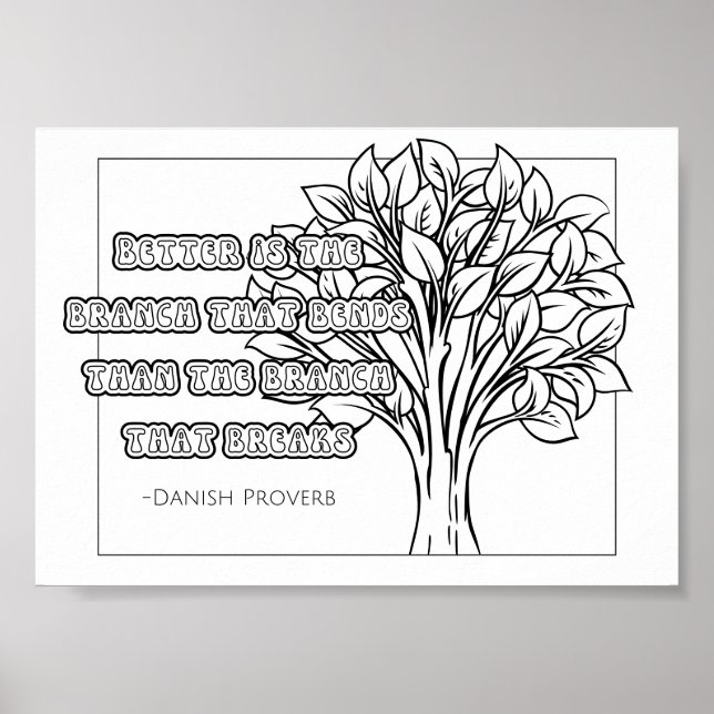 Danish Proverb Coloring Poster (Vorne)