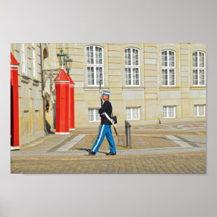 Danish Royal Life Guard on Patrol, Kopenhagen Poster