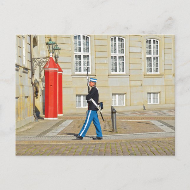 Danish Royal Life Guard on Patrol, Kopenhagen Postkarte (Vorderseite)