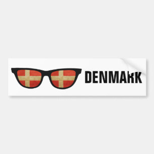Danish Shades custom text & color bumpersticker Autoaufkleber