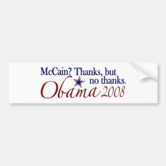 Dank aber kein Dank (Obama 2008) Autoaufkleber