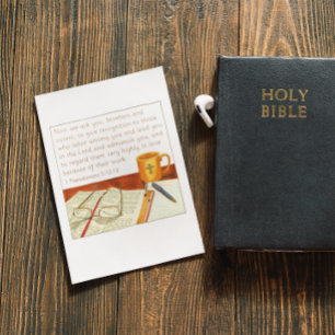 Dank an Pastor für Wertschätzung Postkarte