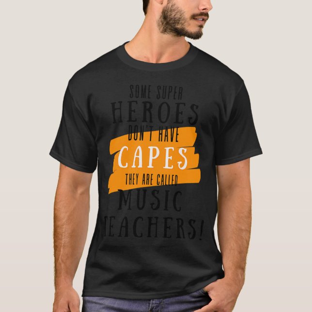 Dank an Superheld Musiklehrer T-Shirt (Vorderseite)