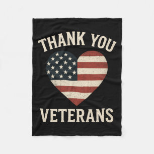 Dank an Veteranen Herren - Amerikanische Flagge He Fleecedecke