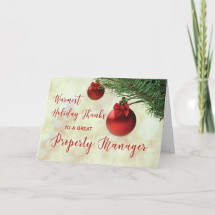 Dank dem Vermögensverwalter Weihnachtsbaumschmuck Karte