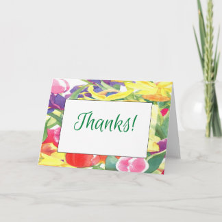 Dank der Aquarellfarben-Blume Karte