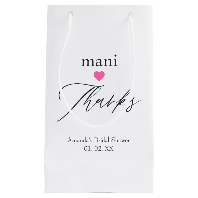 Dank der rosa Mantii Kleine Geschenktüte (Vorderseite)