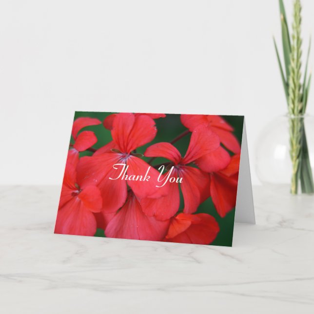 Dank der roten Blume Dankeskarte (Vorderseite)