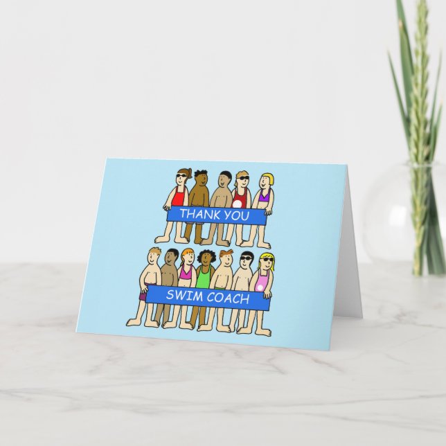 Dank des Schwimmbads Dankeskarte (Vorderseite)