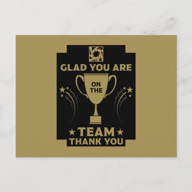 Dank des Unternehmensteams Postkarte (Vorderseite)