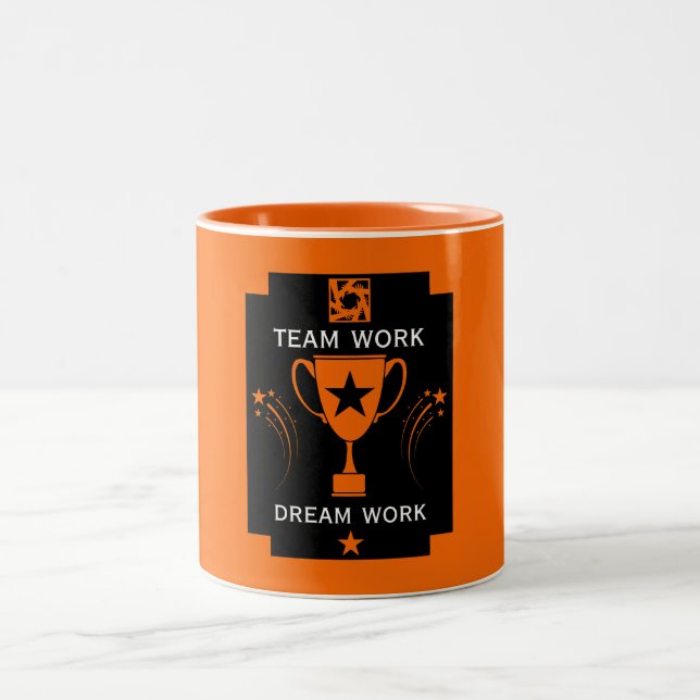 Dank des Unternehmensteams Zweifarbige Tasse (Mittel)