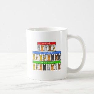 Dank Dialyse Nurse Cartoon Katzen Tasse