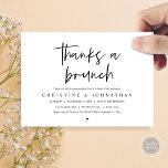 Dank einem Brunch, Post Hochzeit feiern einladend Einladung<br><div class="desc">Modernes Black Script Thema,  Post Hochzeit Brunch Einladungskarte (Dank einem Brunch). Es ist perfekt für Ihre Post Hochzeit Brunch Feier. Fügen Sie Ihre Daten in passender Schriftart / Schrift hinzu.</div>